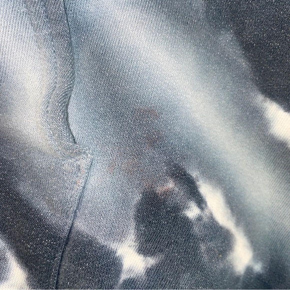 Men's Baws Bear Tie Due Swirl Black Gray White Black Red Hoodie Sweatshirt Large - Picture 9 of 13